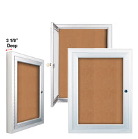 24 x 36 Indoor Enclosed Bulletin Boards with Light (Single Door)
