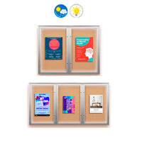 EXTREME WeatherPlus™ Enclosed Outdoor Bulletin Boards | LED Lights Locking 2 and 3-Door Display Cases 35+ Sizes