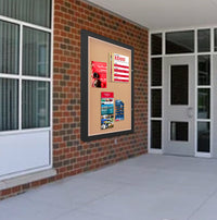 Extra Large Outdoor Enclosed Bulletin Board with LED Lighting | Wall Mount, Single Locking Door in 15+ Sizes