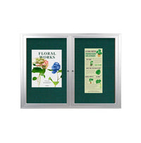 50x50 Enclosed Indoor Bulletin Boards with Radius Edge (2 DOORS)