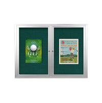 96x30 Enclosed Indoor Bulletin Boards with Radius Edge (2 DOORS)