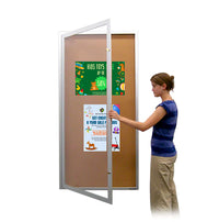 Extra Large 36 x 48 Enclosed Bulletin Board | "SwingCase" Indoor Wall Aluminum Display Case