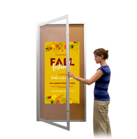 Extra Large 36 x 96 Indoor Enclosed Bulletin Board Swing Cases (Single Door)