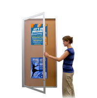 Extra Large 36 x 72 Indoor Enclosed Bulletin Board SwingCase | XL Single Locking Cabinet Door