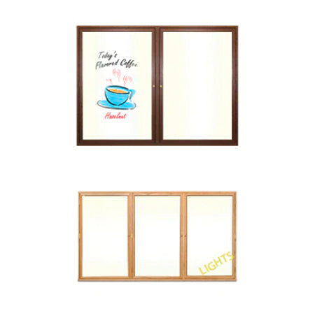 Indoor Enclosed Wood Framed Marker Boards 2 and 3 Door