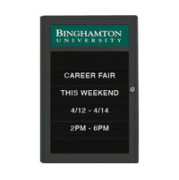 Indoor Enclosed Letter Boards with Header | Radius Edge Changeable Message Board