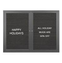Outdoor Enclosed Letter Boards with LED Lights | Locking 2-3 Door Display Cases