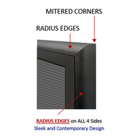 Radius Edge with Mitered Corners (Shown in Black)