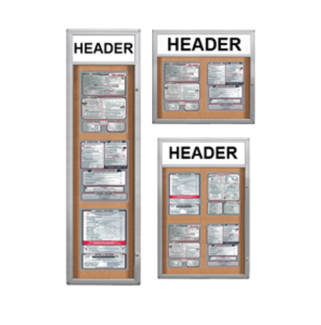 Indoor Menu Cases with Header (11 x 17 Portrait Menus) (Rounded Corners)