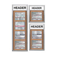 Indoor Menu Cases with Header + Rounded Corners | Display 8.5 x 11 Landscape Size Menus