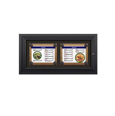 11 x 8.5 Magnetic Enclosed Outdoor Menu Display Case - Holds