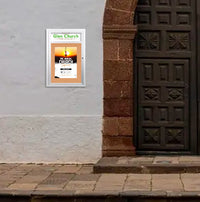 SwingCase 19 x 24 Outdoor Enclosed Poster with Header (Single Door)