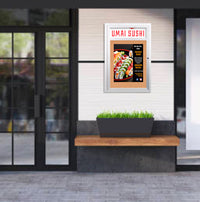 SwingCase 8.5 x 11 Outdoor Enclosed Poster with Header (Single Door)