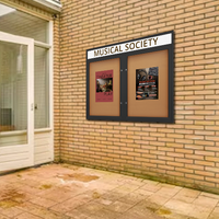 EXTREME WeatherPlus™ Radius Edge Enclosed Outdoor Poster Case | Shown In 2-Door Finish