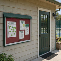 45x30 Outdoor Message Center Cork Bulletin Board | Sliding Doors Information Board