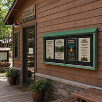 60x24 Outdoor Message Center Cork Bulletin Board | Sliding Doors Information Board