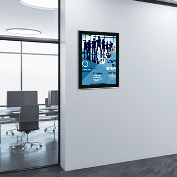 11x17 Poster Frame | SwingFrame Classic Metal Poster Display with Swing Open, Changeable Frame