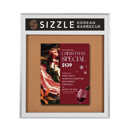 24 x 36 SwingFrame Metal Framed Designer Bulletin Boards w Personalized Header