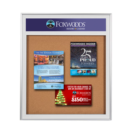 30 x 36 SwingFrame Metal Framed Designer Bulletin Boards w Personalized Header