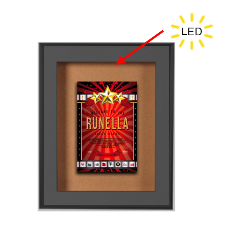 Designer Metal Bulletin Board SwingFrames with Lights | Swing Open Frame in 8 Sizes + Custom