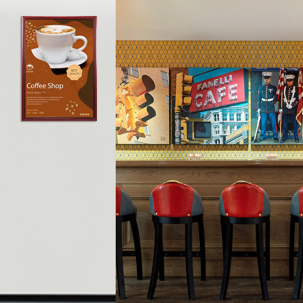 12x36 Wood Frame (353) Poster Display SwingFrames