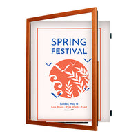 8.5x11 Frame with #361 Wood Framed SwingFrame | Swing Open Frame for Fast and Easy 8 1/2 x 11 Poster, Sign, and Print Changes