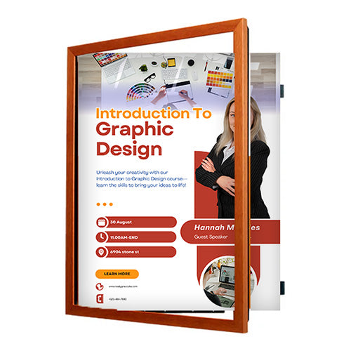 12x16 Wood Frame (361) Poster Display SwingFrames