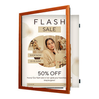 SwingFrame 20x24 Wood Frame Poster Display Frame with Elegant #361 Flat Face Profile, 10 Finishes