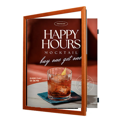 22x28 Wood Frame (361) Poster Display SwingFrame | Swing Open Quick Change