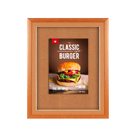 Designer Wood 24 x 30 Enclosed Bulletin Board SwingFrame | Swing Open, Changeable Framing