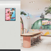 12x24 Poster SwingFrame Wide-Face Classic 1-inch Wide Metal Frame - Swings Open for Quick Changes