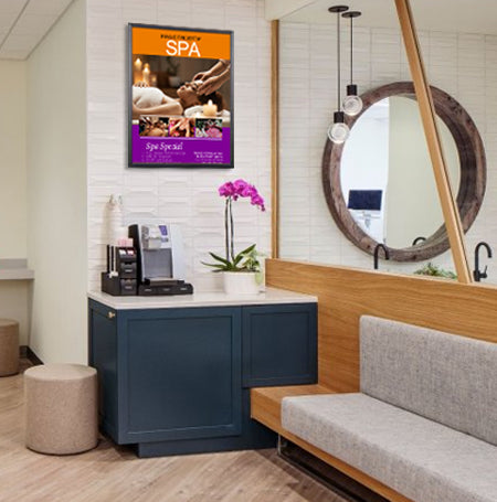 40x60 Poster Frame | SwingFrame Wide-Face Poster Display Frame | Swing Open, Quick Graphic Change