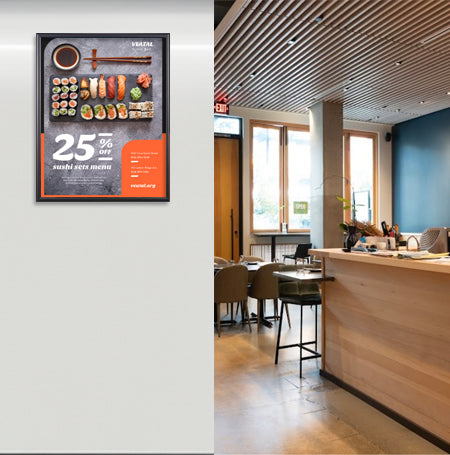 SwingFrame Wide-Face Poster Display Frame | Swing Open Frame in 40+ Sizes & Custom