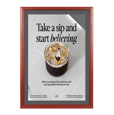 Wood 353 Poster Display SwingFrames 14x22 with Matboard