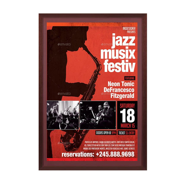 Wood 361 Poster Display SwingFrames 12x16 With Matboard