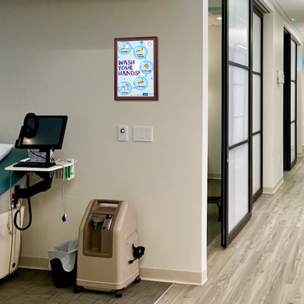 Wood 361 Poster Display SwingFrames 12x18 With Matboard