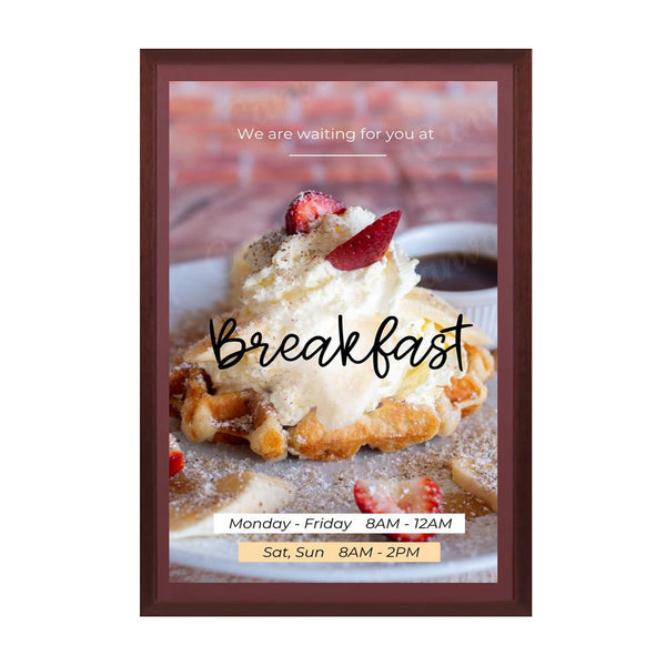 Wood 361 Poster Display SwingFrames 12x18 With Matboard