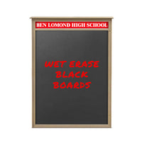 40" x 60" Outdoor Message Center - Magnetic White Dry Erase Board with Header