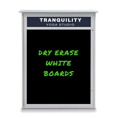 18" x 24" Outdoor Message Center - Magnetic Black Dry Erase Board