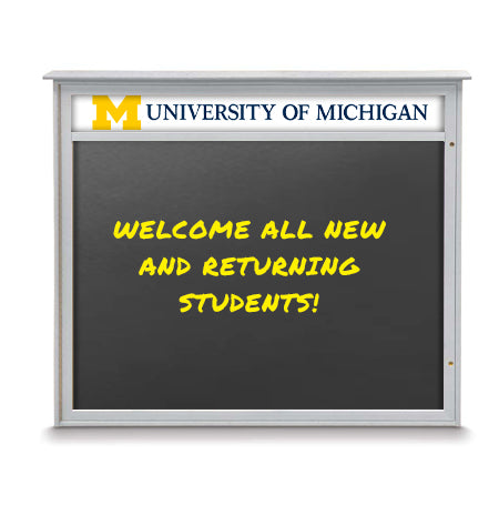 30" x 36" Outdoor Message Center - Magnetic Black Dry Erase Board