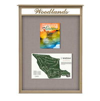 38x54 Outdoor Message Center Wall Mount Information Board with Header | Maintenance Free