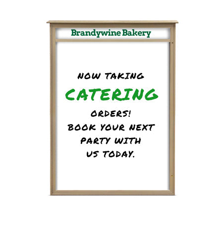 40" x 60" Outdoor Message Center - Magnetic White Dry Erase Board with Header