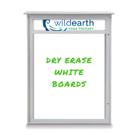 18" x 24" Outdoor Message Center - Magnetic White Dry Erase Board