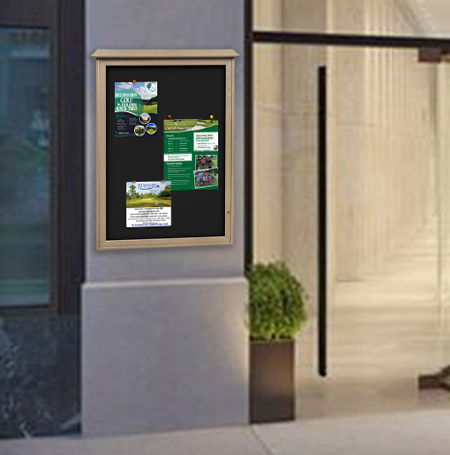 38x54 Outdoor Message Center with Cork Board Wall Mount - Eco-Friendly ...