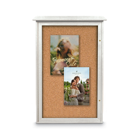 Outdoor Message Center Cork Board 36" x 60" | LEFT Hinged - Single Door Information Board