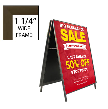 A-Frame 12x36 Sign Holder | Snap Frame 1 1/4" Wide