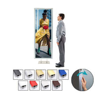 Double Pole Floor Stand 36x42 Sign Holder | Snap Frame 1 1/4" Wide