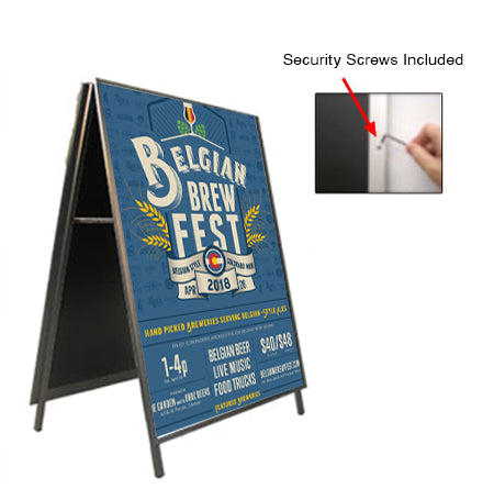 A-Frame 14x22 Sign Holder | Security Snap Frame 1 1/4