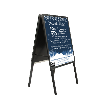 A-Frame 22x34 Sign Holder | with SECURITY SCREWS on Snap Frame 1 1/4" Wide