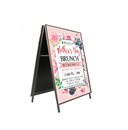 A-Frame 40x60 Sign Holder | with SECURITY SCREWS on Snap Frame 1 1/4" Wide